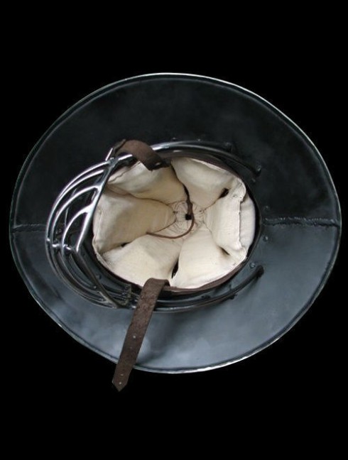 Chapel-de-fer with bar grill Helmets