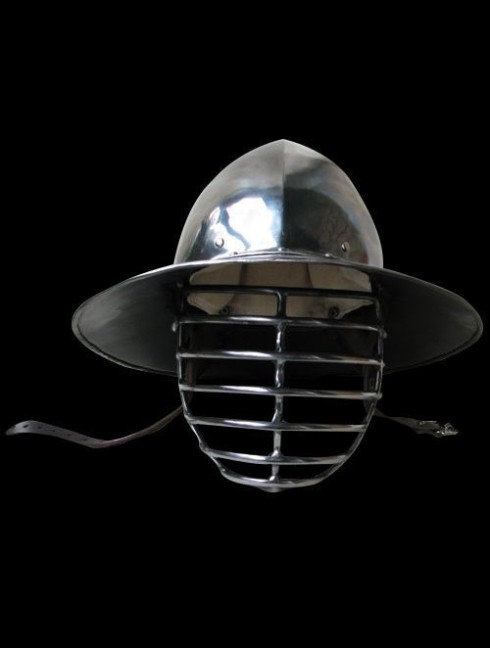 Chapel-de-fer with bar grill Helmets