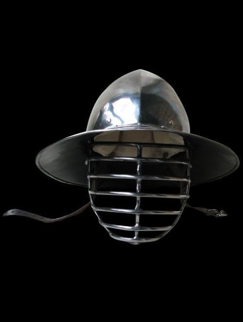 Chapel-de-fer with bar grill Armadura de placas