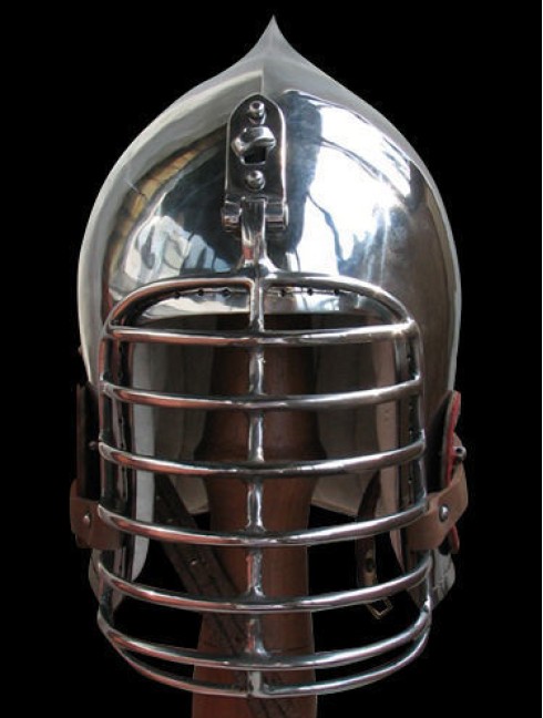 Onion top bascinet with klappvisor Corazza