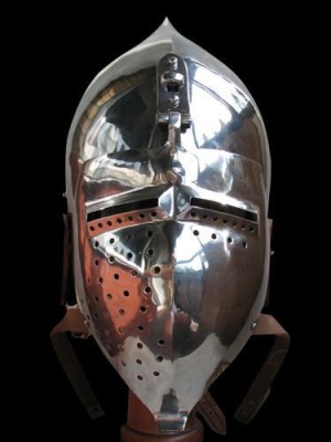 Onion top bascinet with klappvisor Helmets