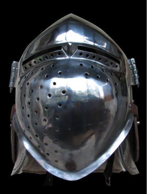Bascinet with side hinged visor Helmets