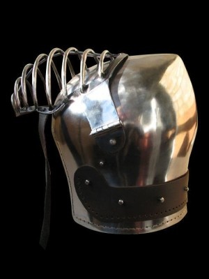 Bascinet with side hinged bar visor