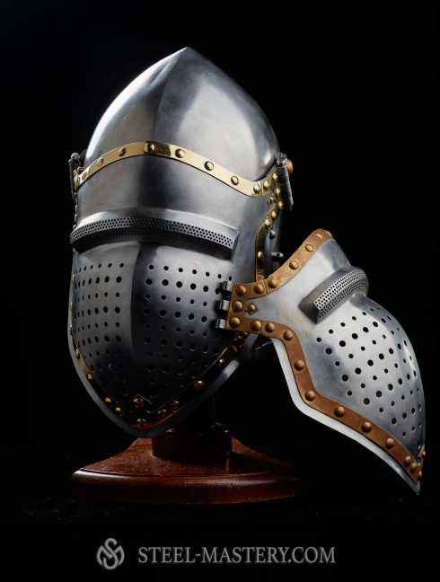Bascinet 1350-1440 years with Single Ocular visor Armadura de placas