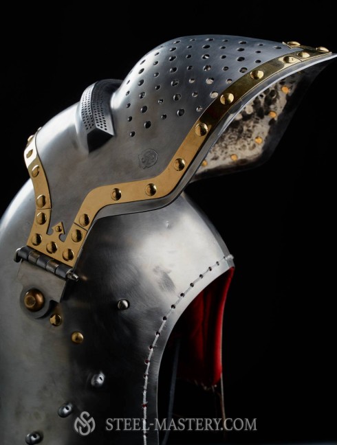 Bascinet 1350-1440 years with Single Ocular visor Armadura de placas