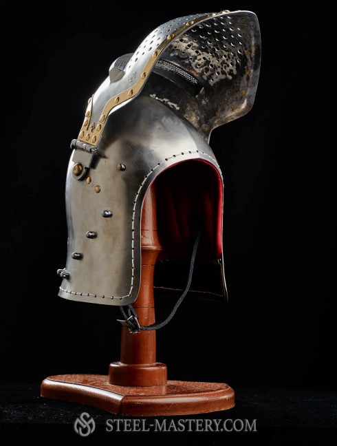 Bascinet 1350-1440 years with Single Ocular visor Corazza