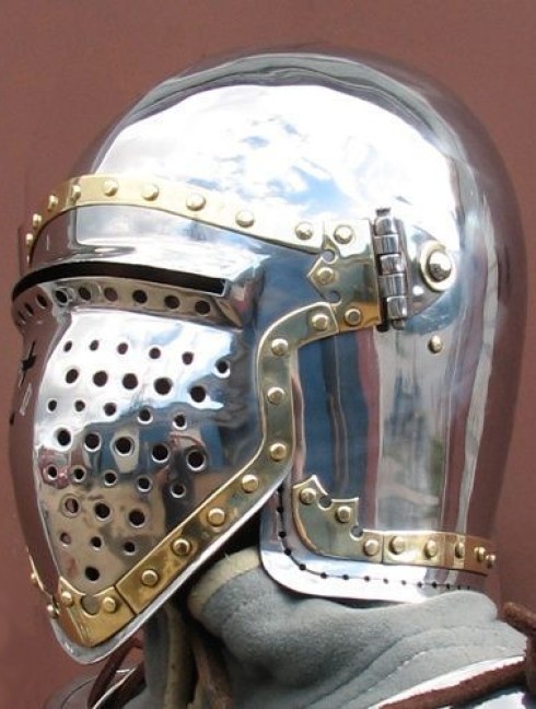 Bascinet 1350-1440 years with Single Ocular visor Armadura de placas