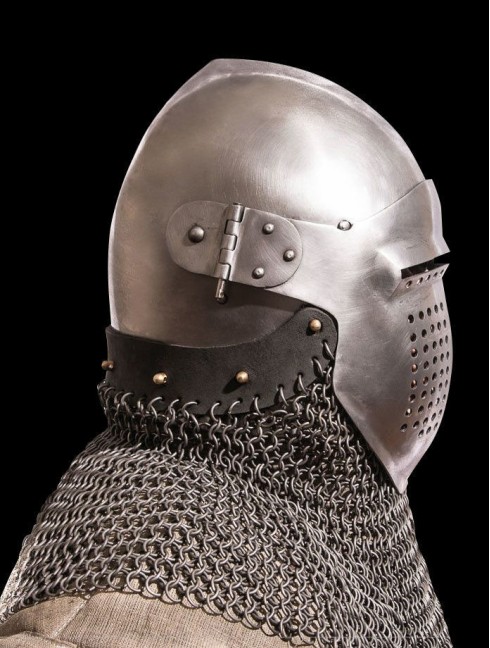 Bascinet 1350-1440 years with Single Ocular visor Armadura de placas