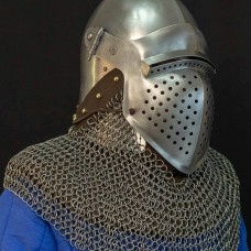 Bascinet 1350-1440 years with Single Ocular visor image-1