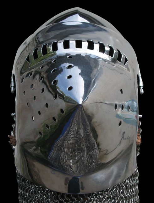 Bascinet hounskull with single ocular 1430 Armure de plaques