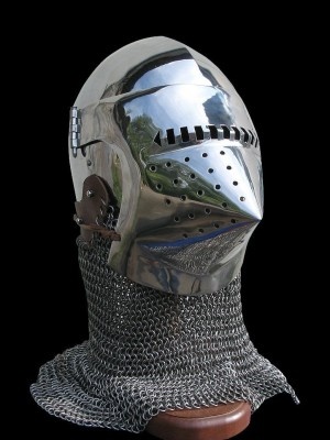 Bascinet hounskull with single ocular 1430 Armure de plaques