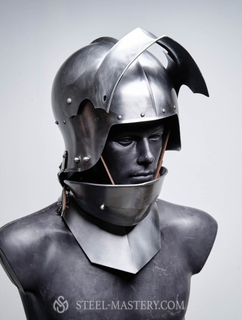 Visored french sallet with bevor - 15th century Plattenrüstungen