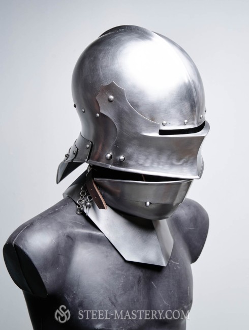 Visored french sallet with bevor - 15th century Helmets