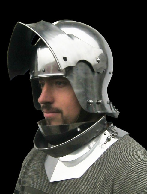 Visored french sallet with bevor - 15th century Helmets