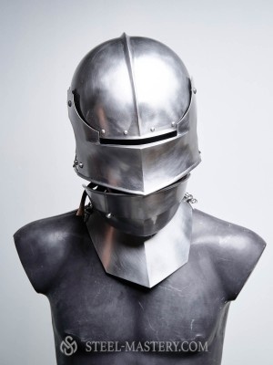 Visored french sallet with bevor - 15th century