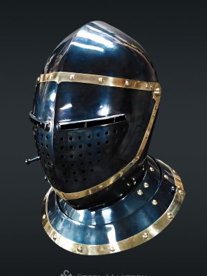 European medieval closed helmet (armet) - 16th century Plattenrüstungen