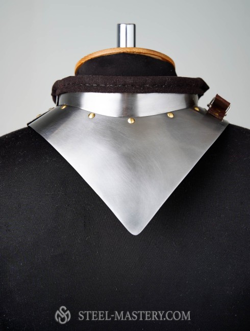Gorget with front and back neck protection Armure de plaques