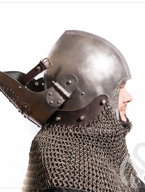 Early bascinet with lifting visor Helmets