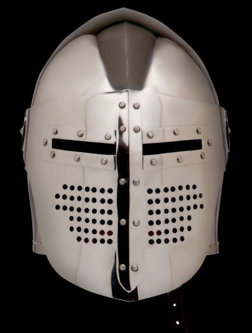 Early bascinet with lifting visor Corazza