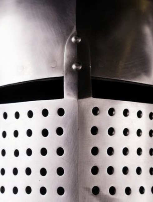 Knightly closed helmet of the 13th century Corazza