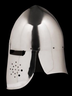 Conical helmet with full protection of the neck Helmets