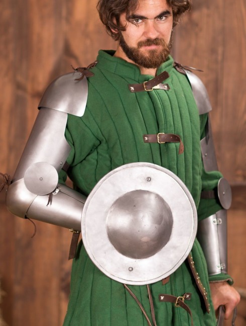 Full arm protection 13-14th century Metal bracers, couters and full arms