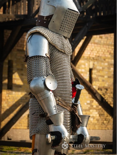 German knightly plate arms of the 14th century with Elbow Caps Corazza