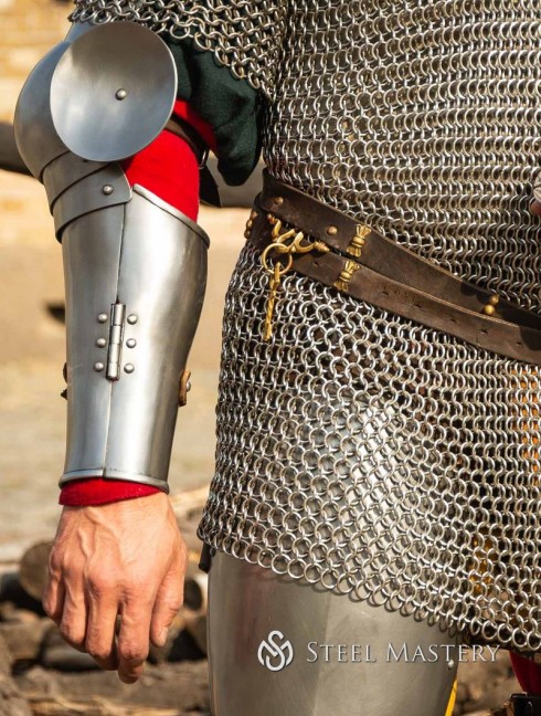 German knightly plate arms of the 14th century with Elbow Caps Corazza