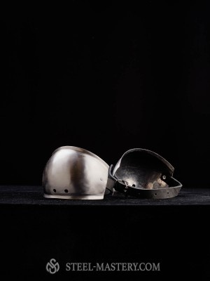 Steel elbow caps Armure de plaques