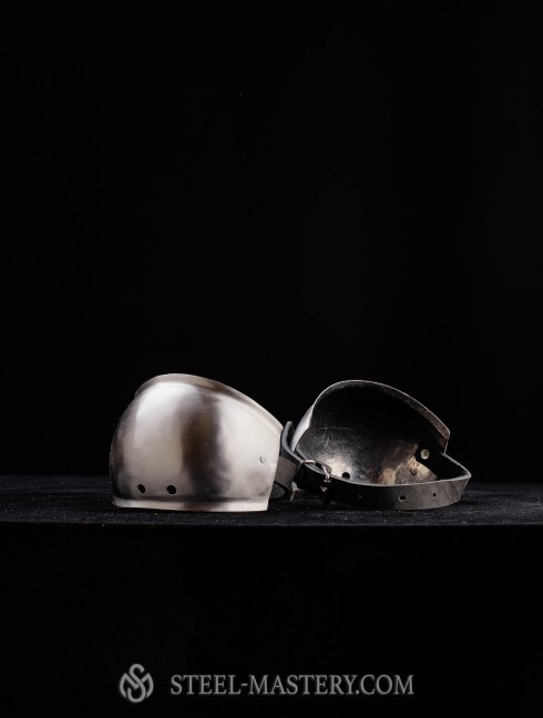 Steel elbow caps Armure de plaques