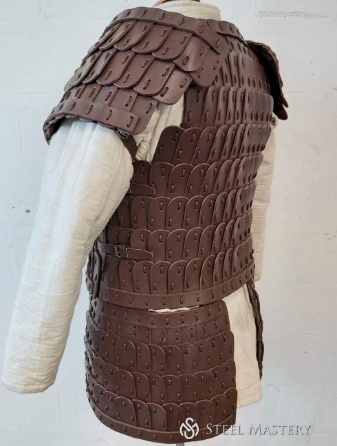 Leather lamellar armor Lamellar body protection