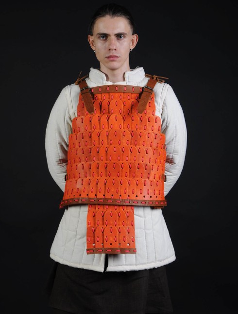 Leather lamellar armor Lamellar body protection