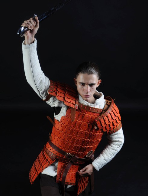 Leather lamellar armor Lamellar body protection