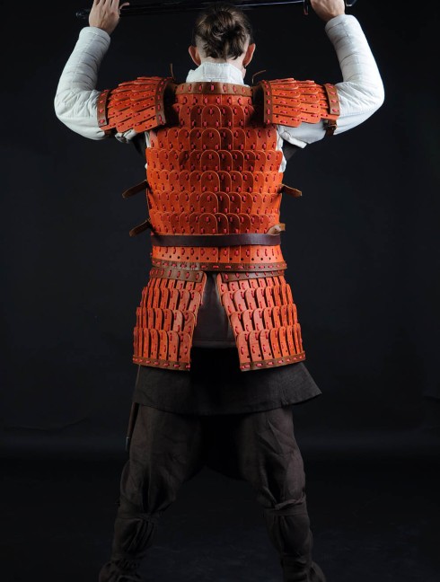 Leather lamellar armor Lamellar body protection