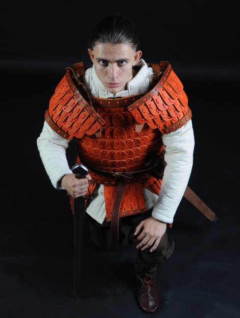 Leather lamellar armor Lamellar body protection