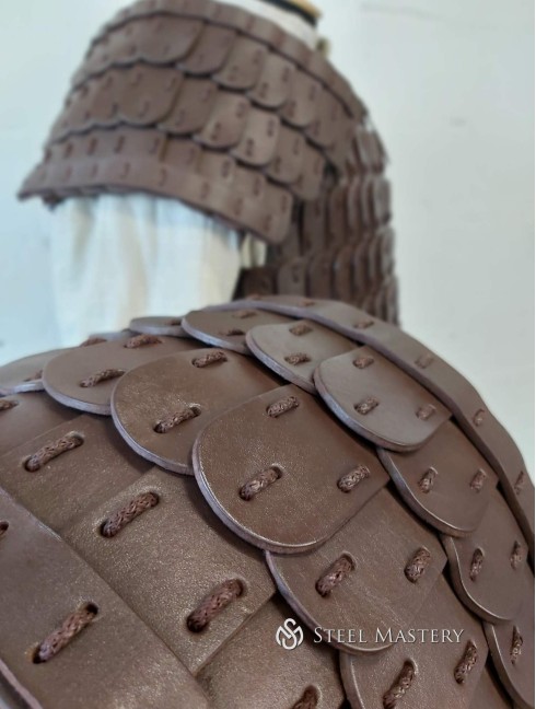 Leather lamellar armor Lamellar body protection