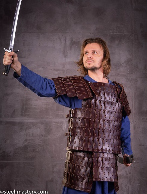 Leather lamellar armor Lamellar body protection