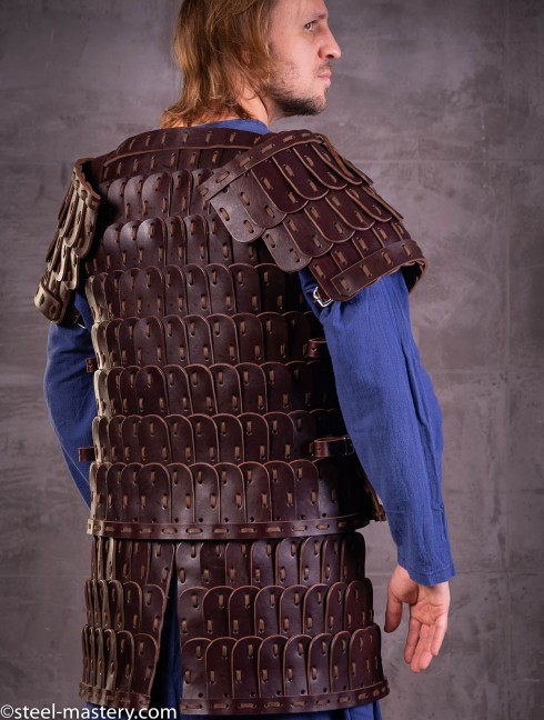 Leather lamellar armor Lamellar body protection