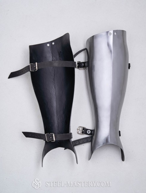 14th - 16th Style Half greaves Metal leg protection