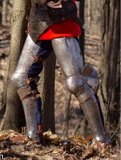 14th - 16th Style Half greaves Metal leg protection