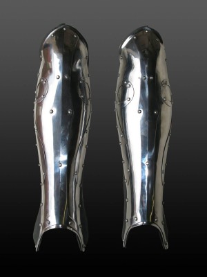 Fantasy style greaves Metal leg protection
