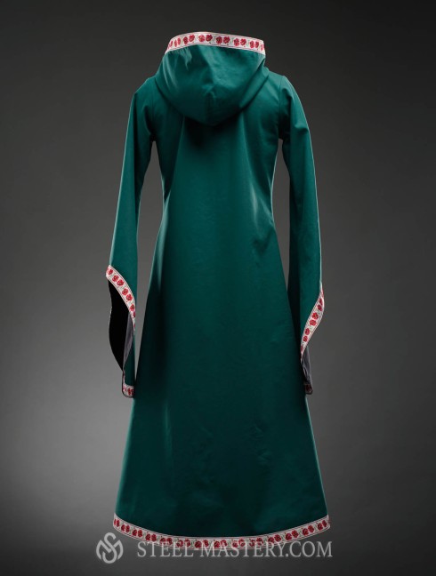Coat with the hood and wide sleeves Cloaks and capes