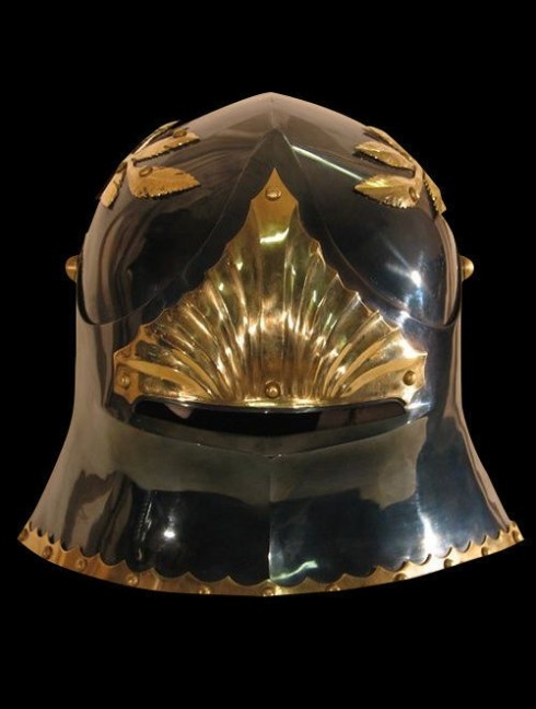 Sallet with brass leaves Plattenrüstungen
