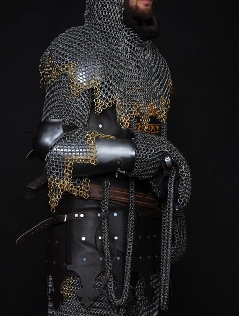 13 century European armour in colours of the English royal house Full armour