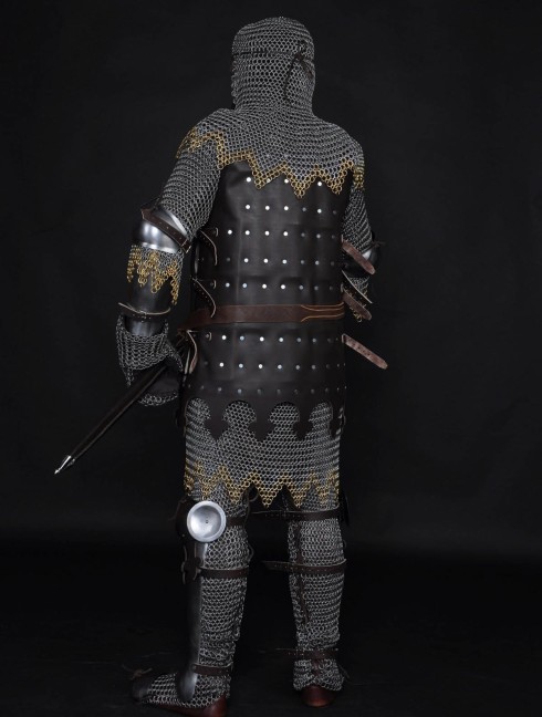 13 century European armour in colours of the English royal house Full armour