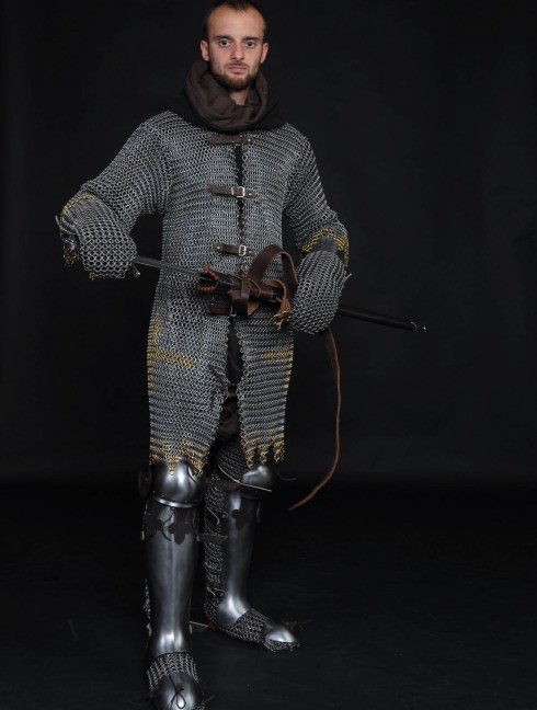 13 century European armour in colours of the English royal house Full armour