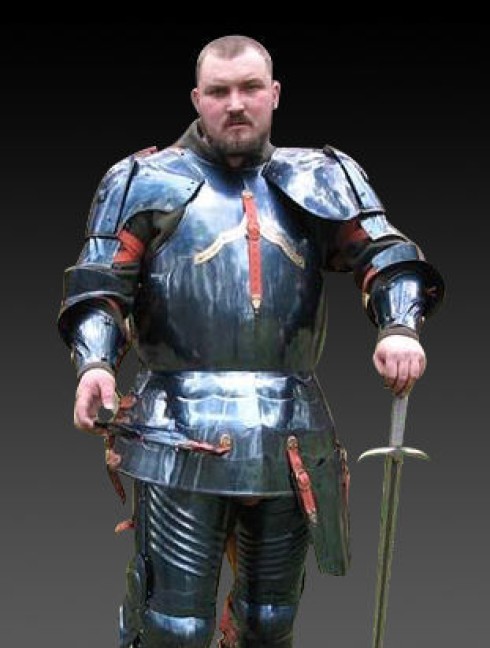 Steel English full plate armour, dated 1483  Corazza