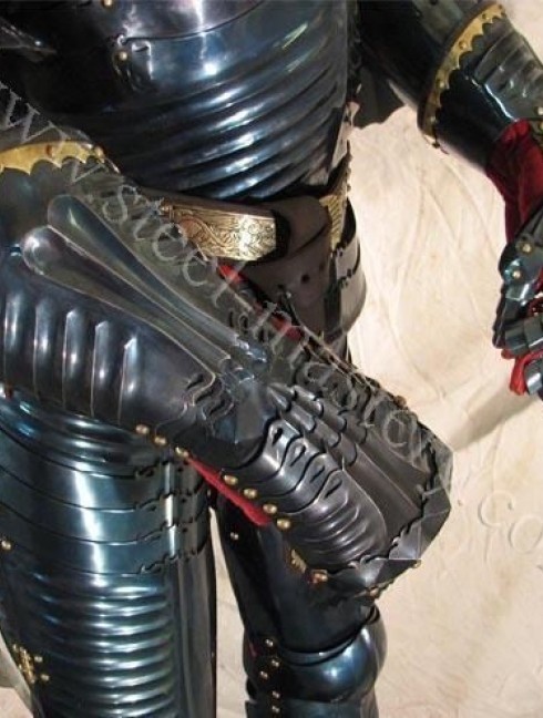 German full plate armour for dismounted and mounted action, 15th century