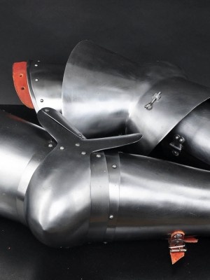 Milan-style arms plates with couter 1450-1485 years, a part of “Avant Armor” Corazza