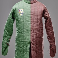 Knight gambeson with sewn mittens of the XIII century image-1